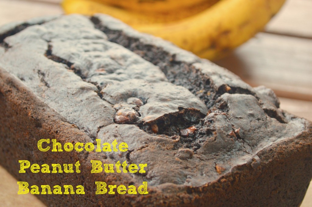 Chocolate Peanut Butter Banana Bread - Girl And Her Kitchen